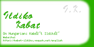 ildiko kabat business card